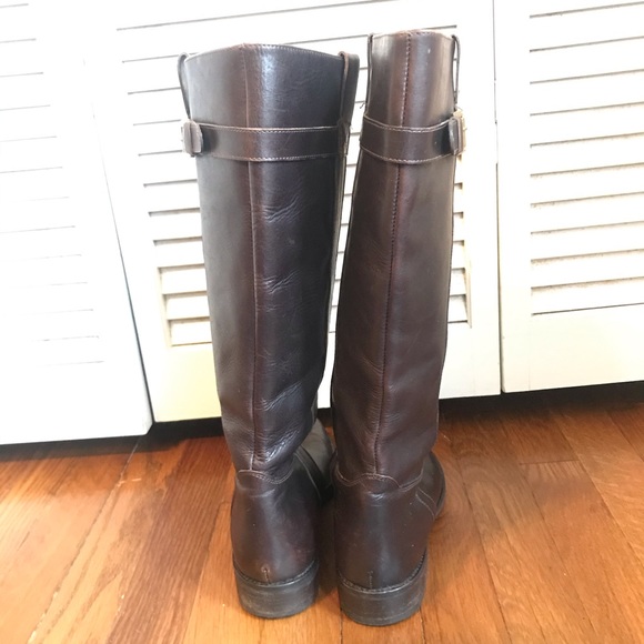 BEAUTIFUL JCrew Dark Brown Leather Riding Boots - Picture 4 of 7